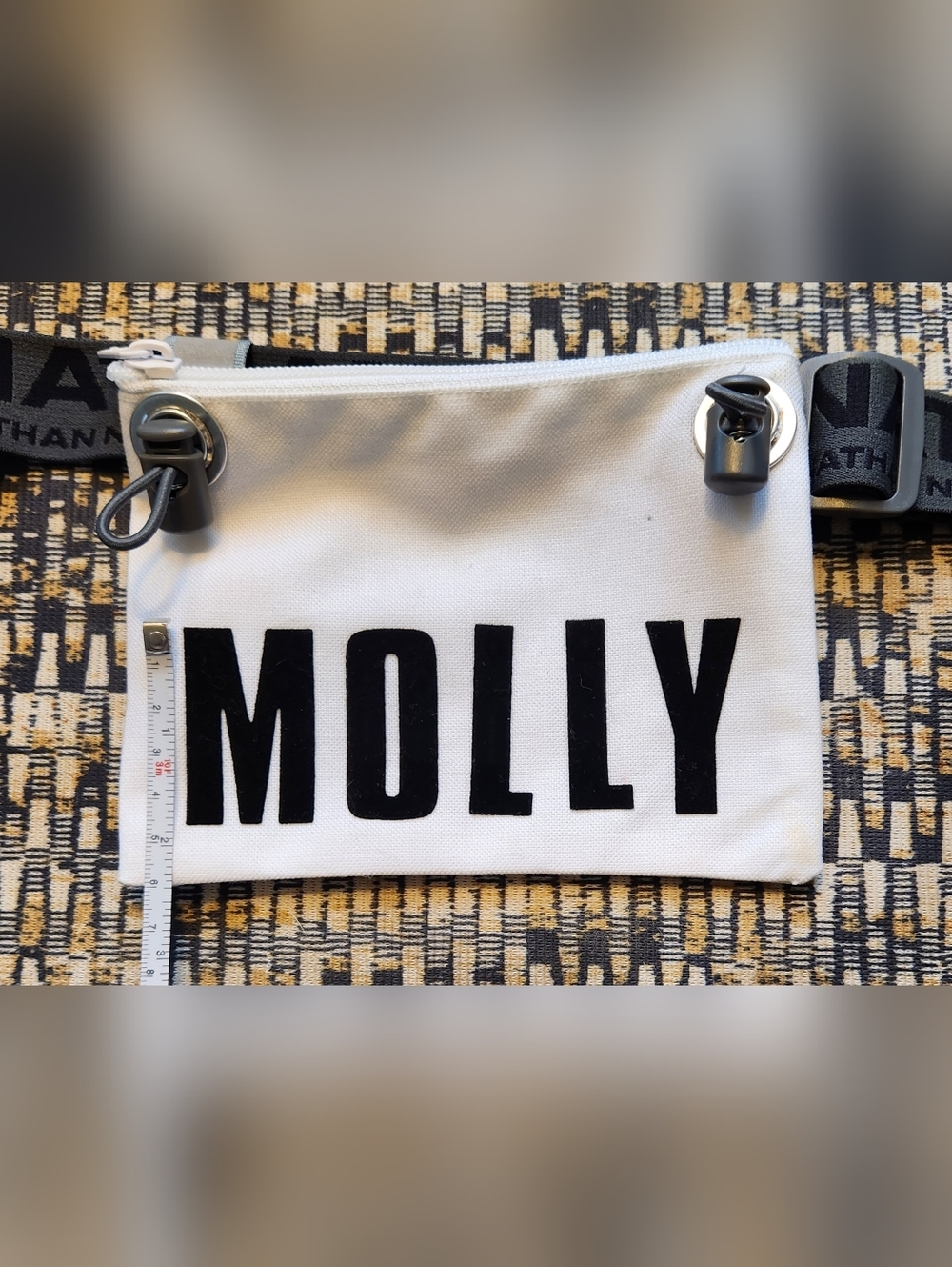 Custom YOUR NAME Race Belt Bib Mini Canvas Bag Running 5K Marathon Runner L@@K